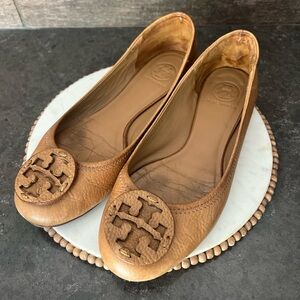 Tory Burch Miller Flats Tan Sz 9.5